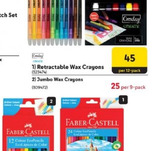 Wax crayons at Makro