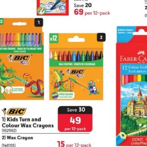 Wax crayons at Makro