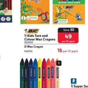 Wax crayons at Makro