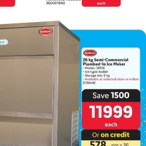 Ice maker at Makro