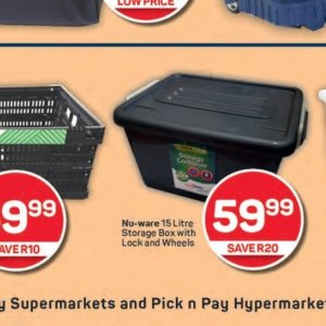 Storage box at Pick n Pay Hyper