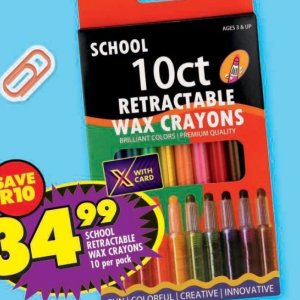 Wax crayons at Shoprite