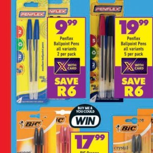 Ballpoint pens at Shoprite