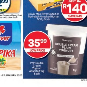 Yoghurt at Pick n Pay Hyper