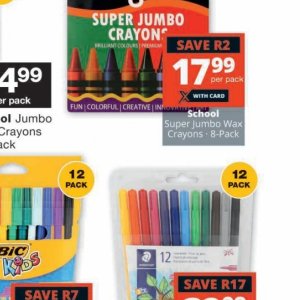 Wax crayons at Checkers