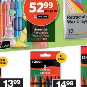 Wax crayons at Checkers