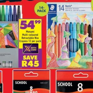 Wax crayons at Shoprite