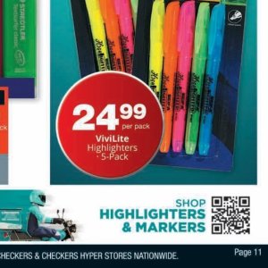 Highlighters at Checkers