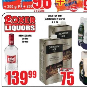 Vodka at Boxer Superstores