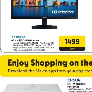 Monitor samsung  at Makro