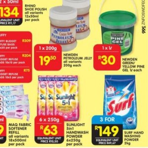 Petroleum jelly at Shoprite