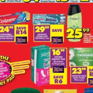 Toothpaste at Shoprite