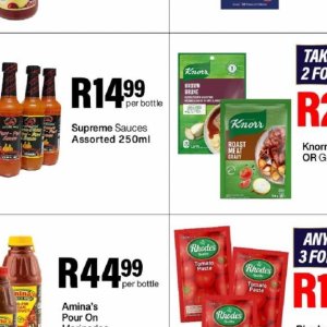 Sauces at Take n Pay