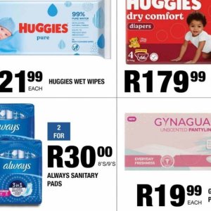 Wet wipes at Take n Pay