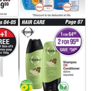 Shampoo at Dis-Chem Pharmacies