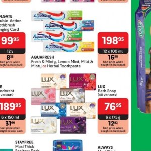 Toothpaste aquafresh  at Makro