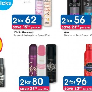 Body spray at Clicks