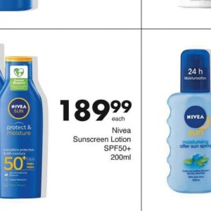 Sunscreen lotion nivea  at Save Hyper