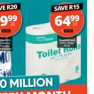 Toilet rolls at Checkers