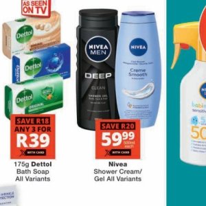 Shower gel nivea  at Checkers