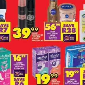 Deodorant nivea  at Shoprite