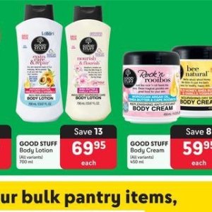 Body cream at Makro