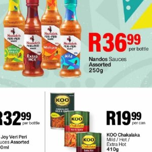 Sauces at Take n Pay