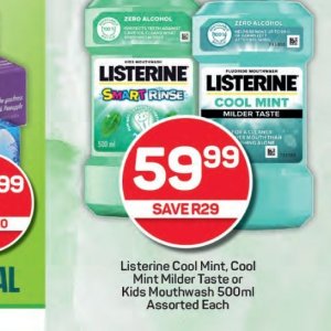 Mouthwash listerine  at Pick n Pay Hyper