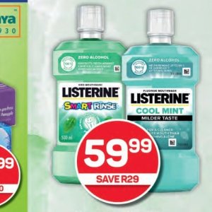 Mouthwash listerine  at Pick n Pay Hyper