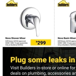 Shower at Builders Warehouse