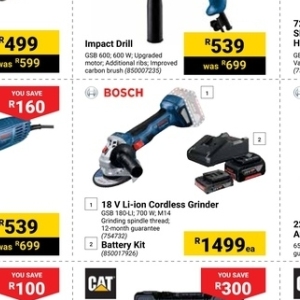 Grinder at Builders Warehouse