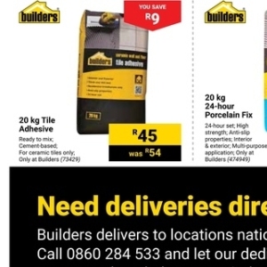 Adhesive at Builders Warehouse