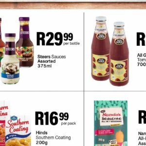 Sauces at Take n Pay