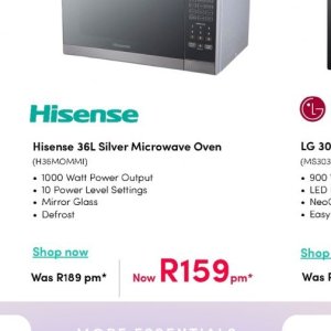 Microwave oven at Teljoy