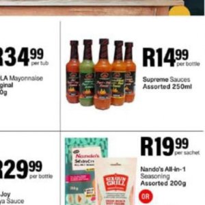 Sauces at Take n Pay