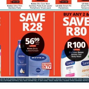 Body lotion nivea  at Checkers