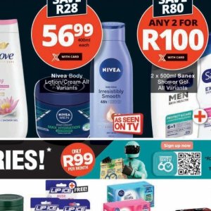 Body lotion nivea  at Checkers