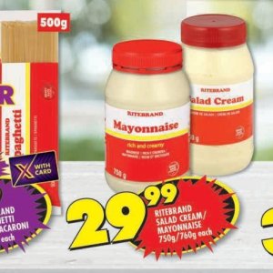 Mayonnaise at Shoprite