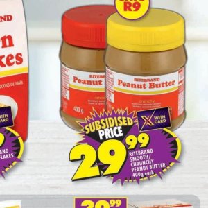 Peanut butter at Shoprite