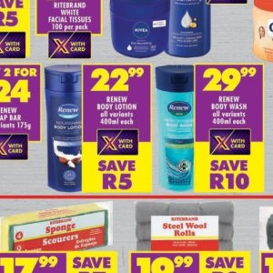 Body lotion nivea  at Shoprite