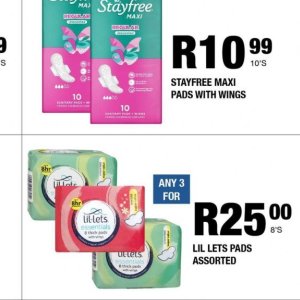 Sanitary pads at Take n Pay