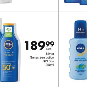 Sunscreen lotion nivea  at Save Hyper