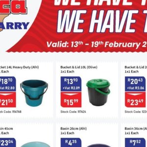 Bucket at Africa Cash and Carry