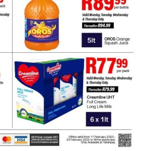 Cream at Take n Pay