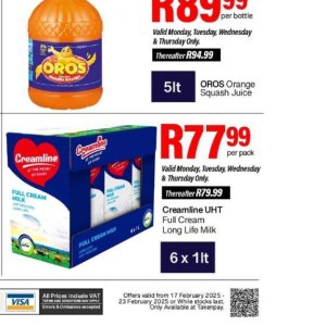 Cream at Take n Pay