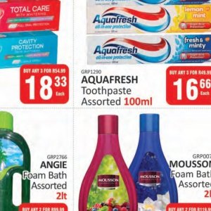 Toothpaste aquafresh  at Kit Kat Cash&Carry