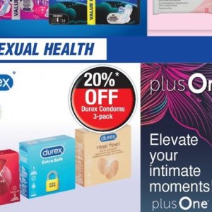 Condoms durex  at Dis-Chem Pharmacies