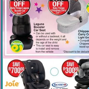 Car seat at Dis-Chem Pharmacies