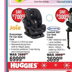 Car seat at Dis-Chem Pharmacies