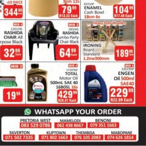 Engine oil at Kit Kat Cash&Carry